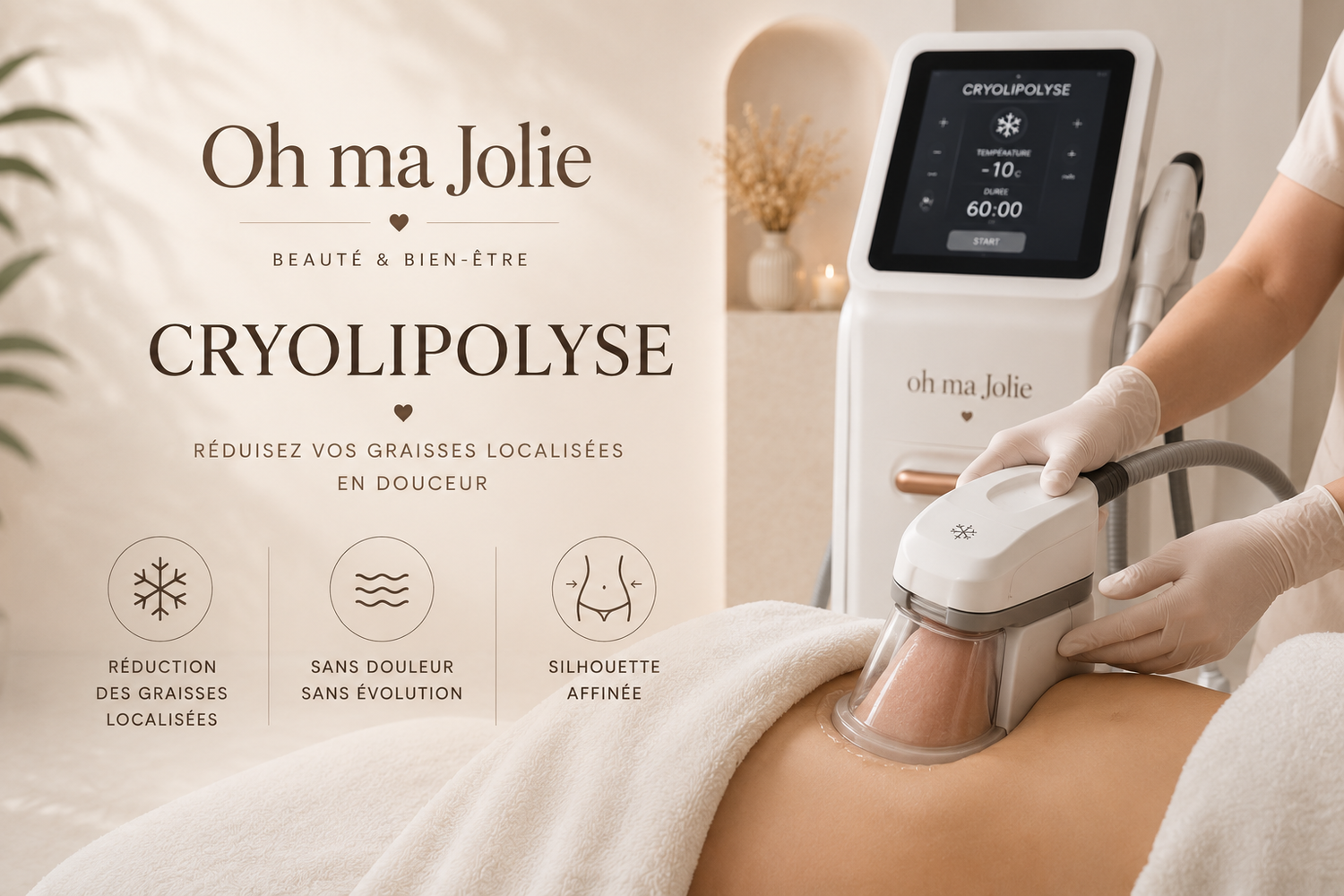 Séance de cryolipolyse à l'institut Oh ma Jolie La Ciotat